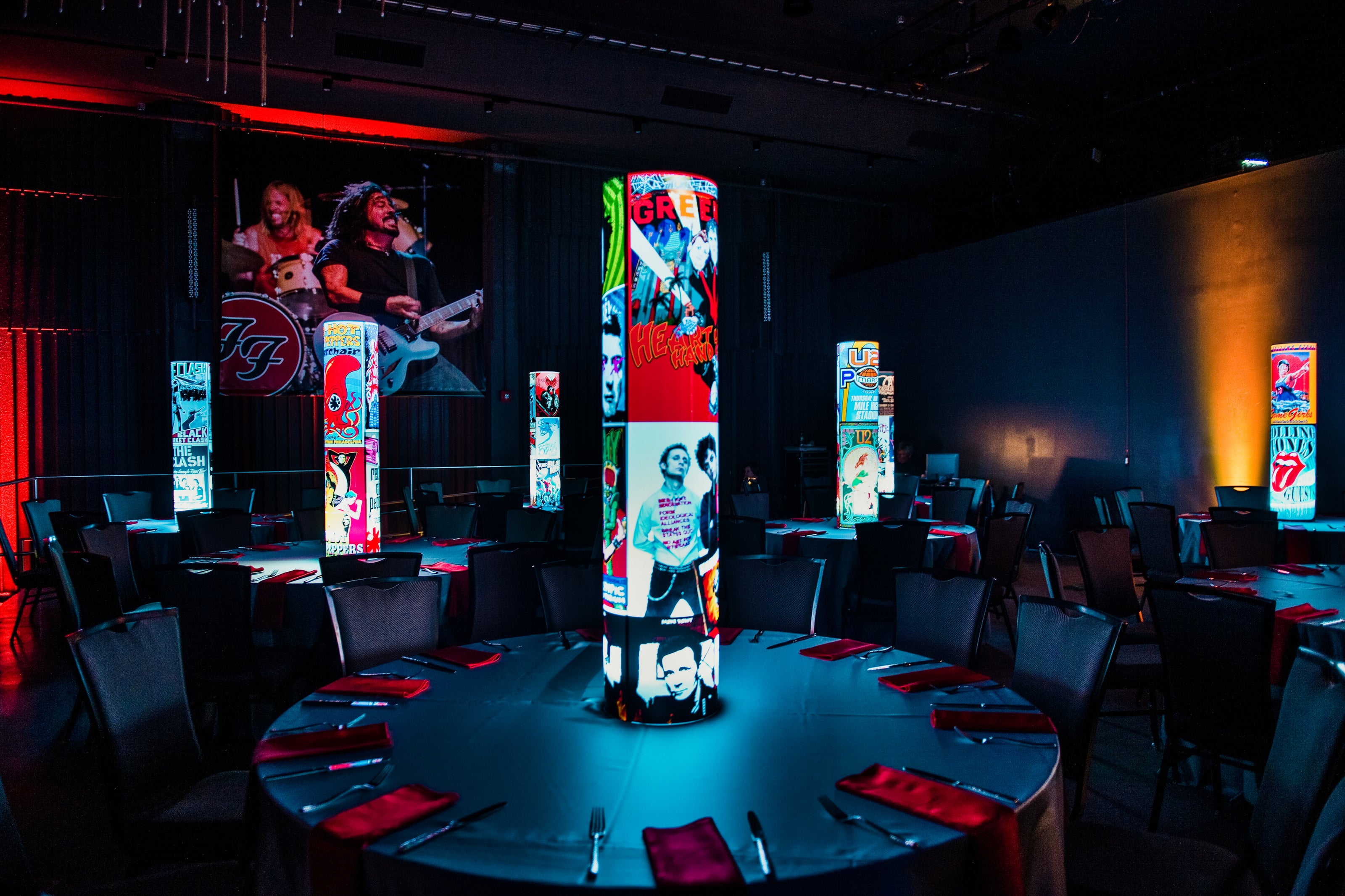 light up centerpieces, illuminated table decor, event, party, bar mitzvah, bat mitzvah